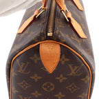 Louis Vuitton Monogram Speedy 25 Hand Bag Brown Gold — view 8