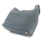 Hermes Picotin Lock 18 PM Hand Bag Taurillon Clemence Blue Orage Gold — view 9