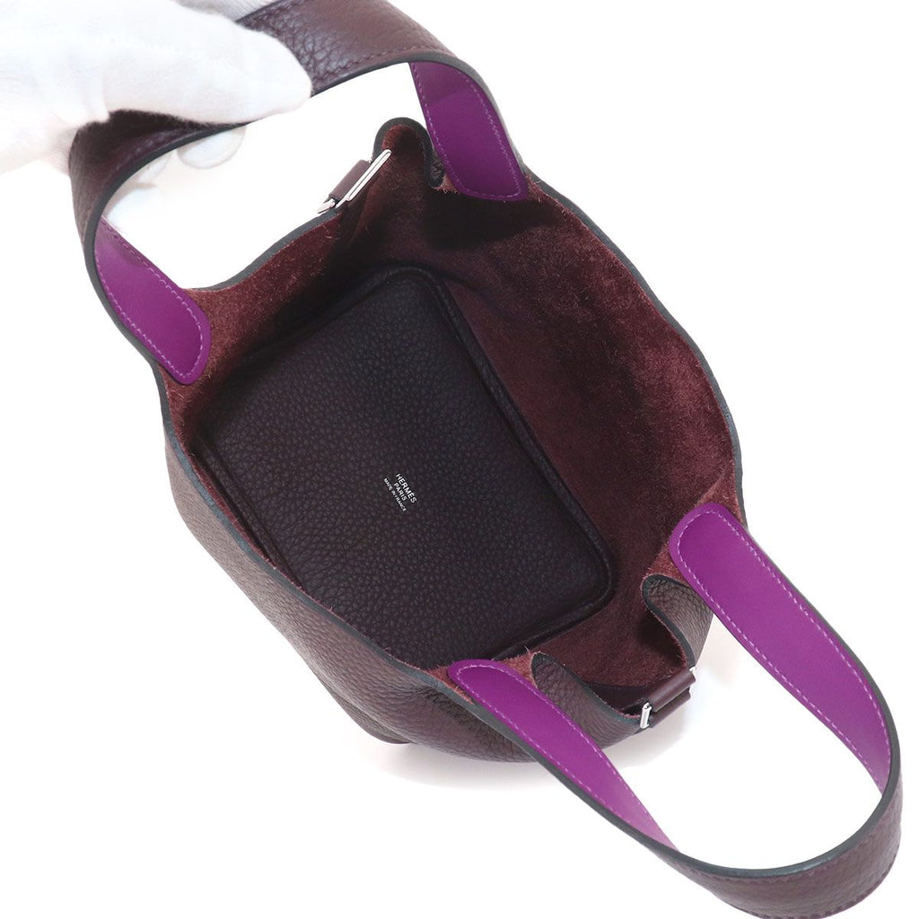 Hermes Exhibition Picotin Lock Eclat 18 PM Hand Bag Taurillon Clemence Swift — view 6