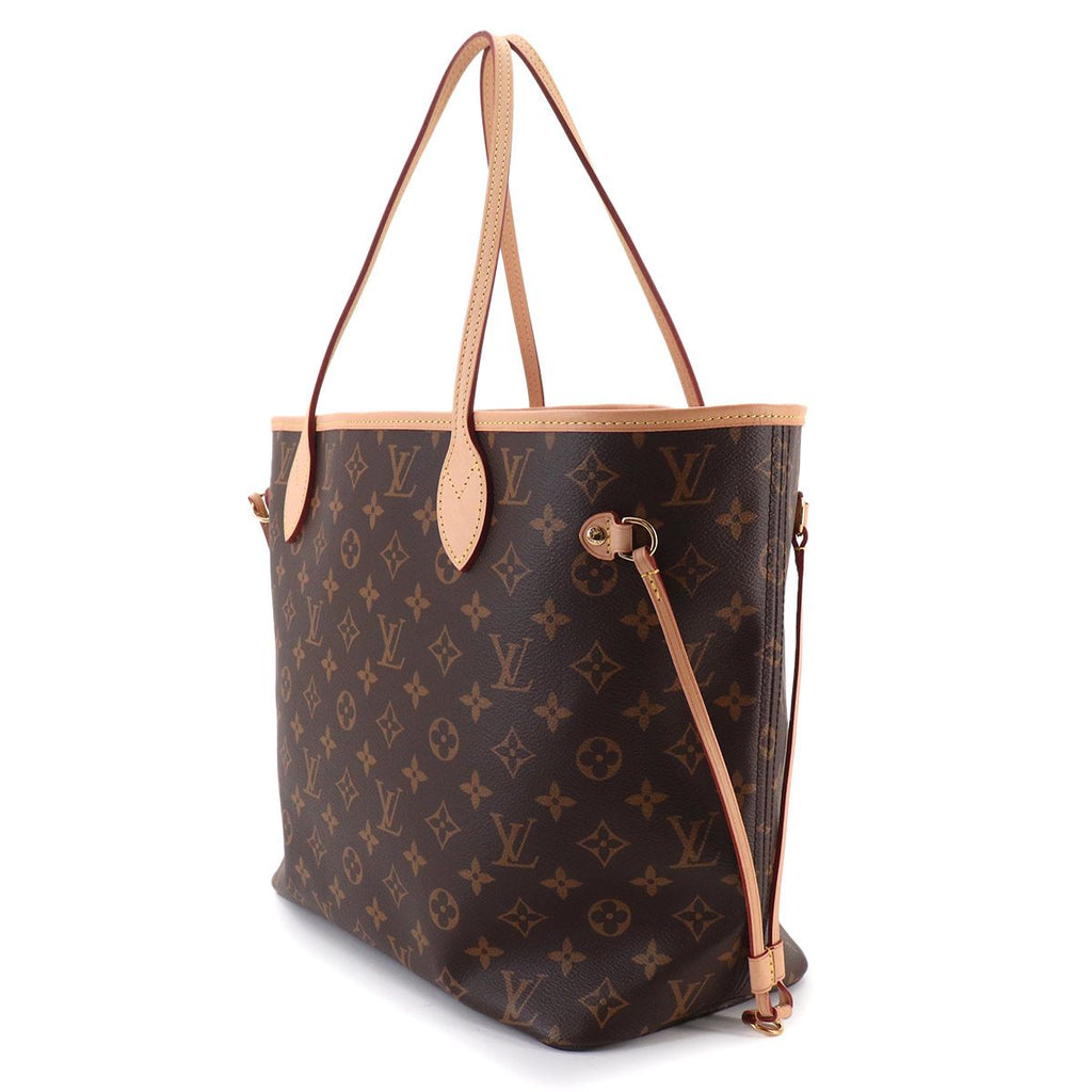 Louis Vuitton Monogram Neverfull MM Tote Brown Cerise — view 4