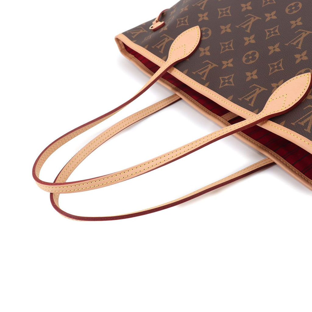 Louis Vuitton Monogram Neverfull MM Tote Brown Cerise — view 6