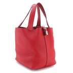 Hermes Picotin Lock 22 Hand Bag Taurillon Clemence le Jupiment Silver — view 3