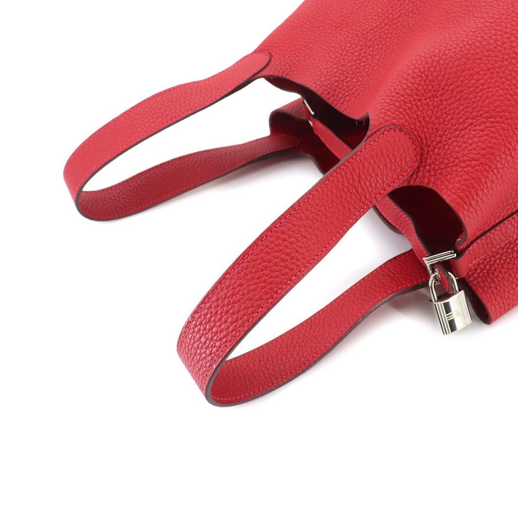 Hermes Picotin Lock 22 Hand Bag Taurillon Clemence le Jupiment Silver — view 5