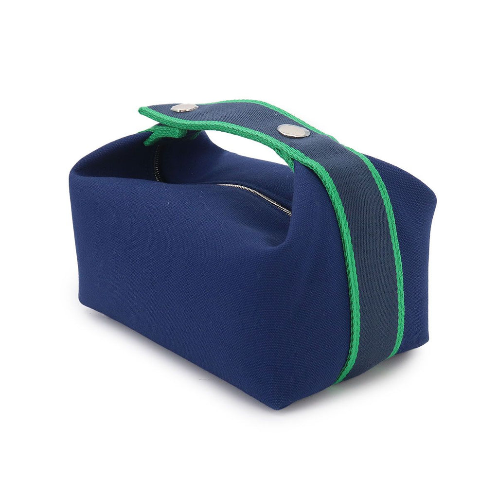 Hermes Bride-a-Brac PM Hand Bag Toilet Ash Blue Marine Green Silver — view 3