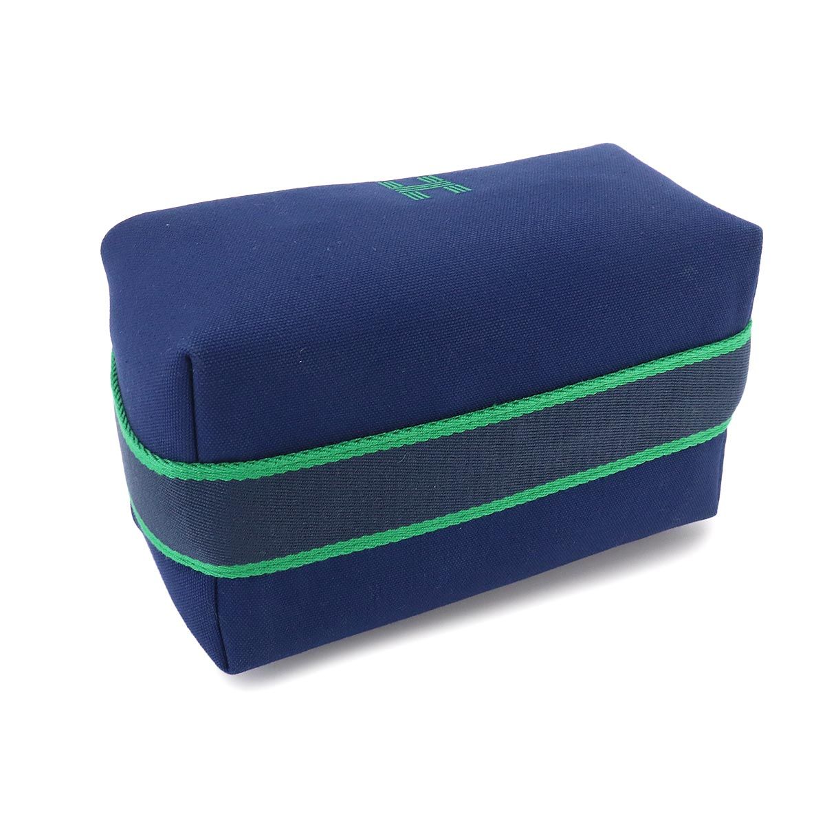 Hermes Bride-a-Brac PM Hand Bag Toilet Ash Blue Marine Green Silver — view 4