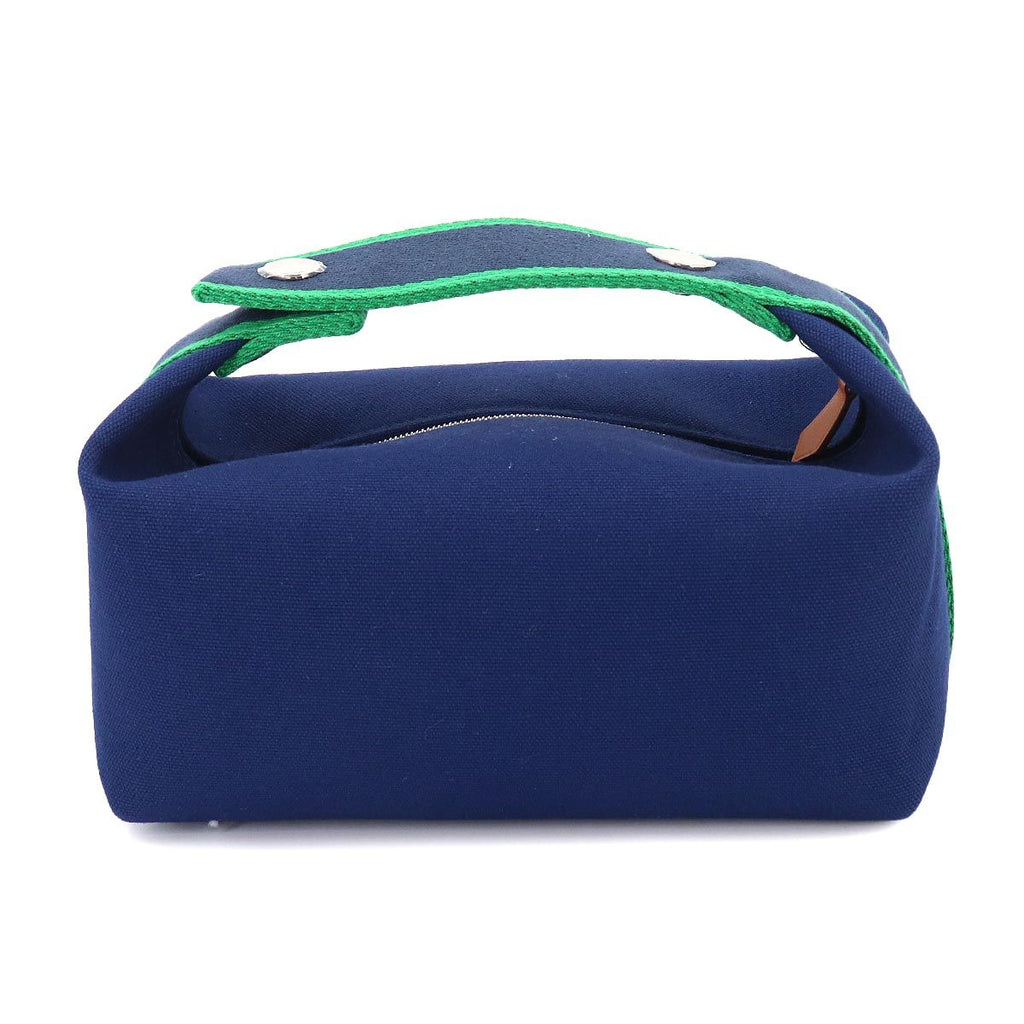 Hermes Bride-a-Brac PM Hand Bag Toilet Ash Blue Marine Green Silver — view 2