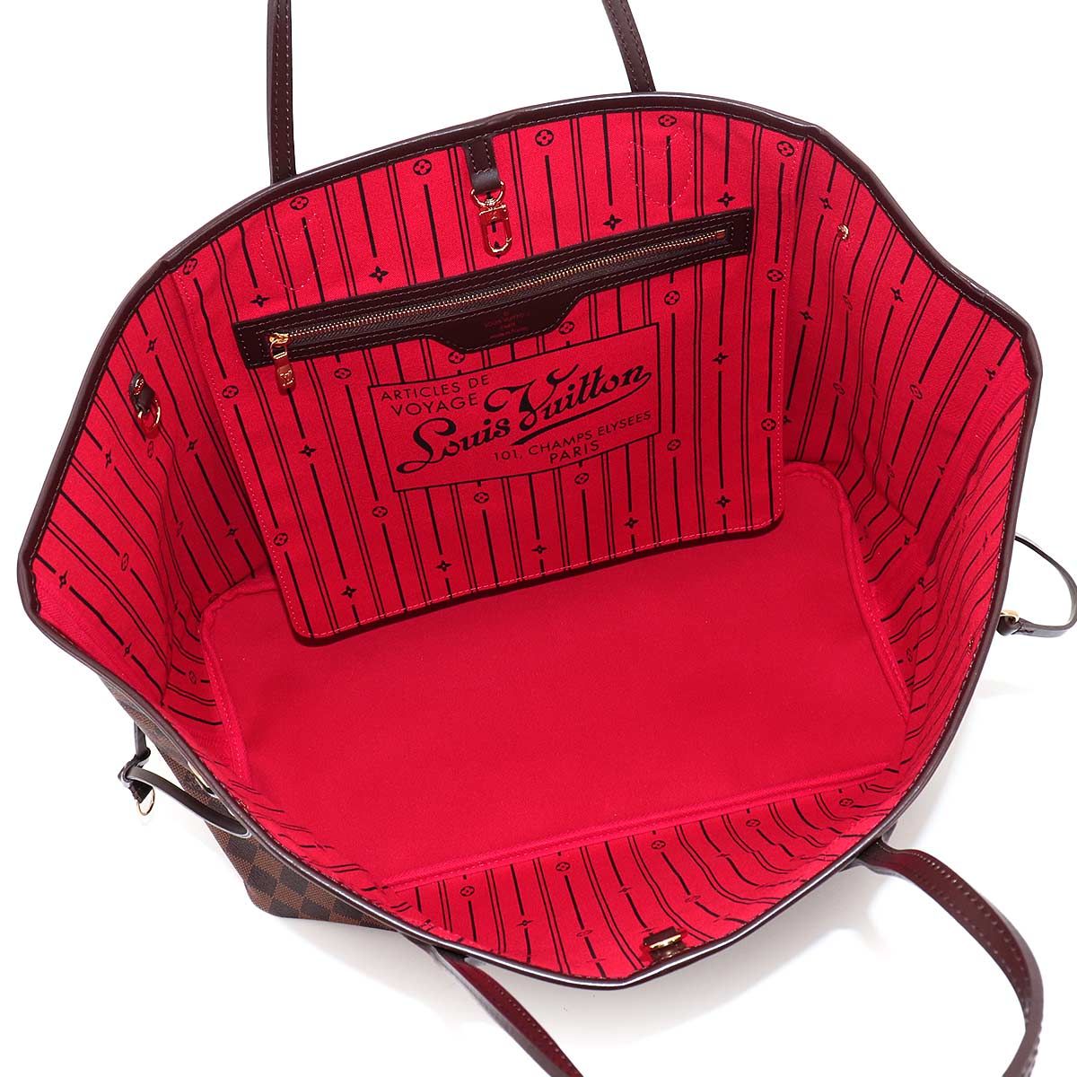 Louis Vuitton Damier Neverfull GM Tote Ebene Cerise Gold — view 6
