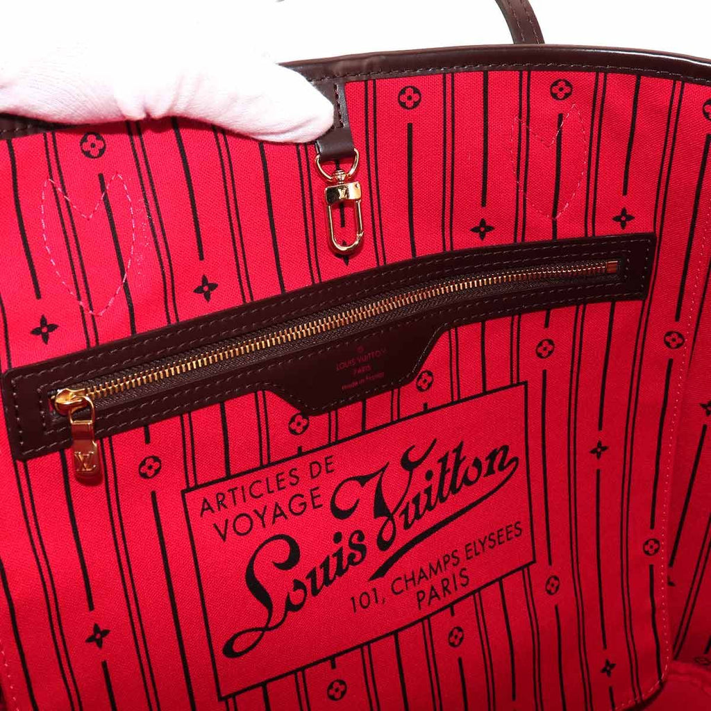 Louis Vuitton Damier Neverfull GM Tote Ebene Cerise Gold — view 7