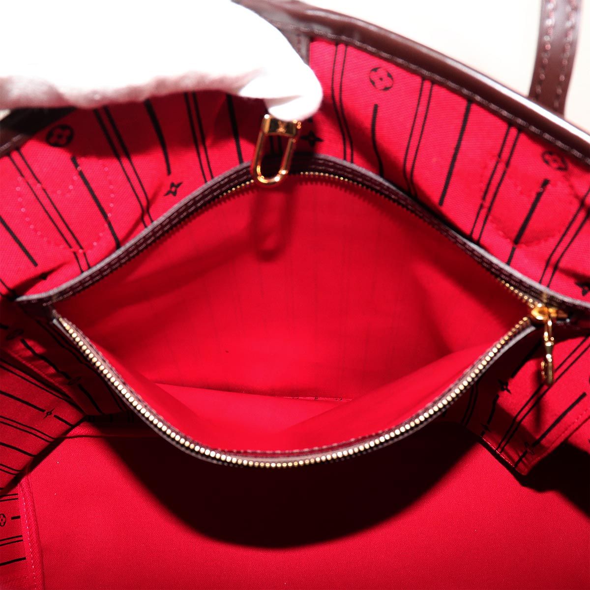 Louis Vuitton Damier Neverfull GM Tote Ebene Cerise Gold — view 8