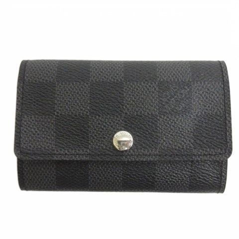 Louis Vuitton Damier Graphite Multicles 6 Key Case Gray Key Holder