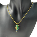 Dior Parakeet Motif Rhinestone Necklace Vintage — view 2