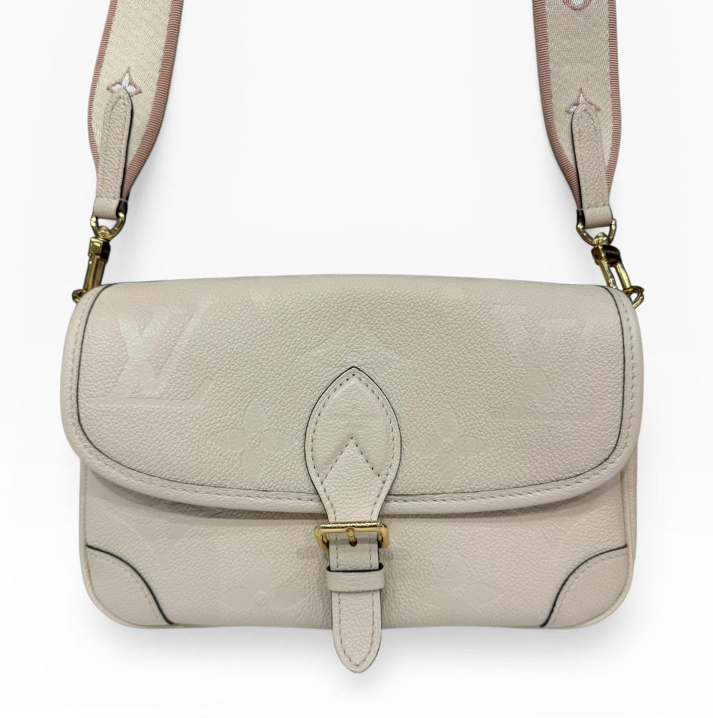Louis Vuitton Diane Cream Monogram Empreinte Leather Shoulder — view 4