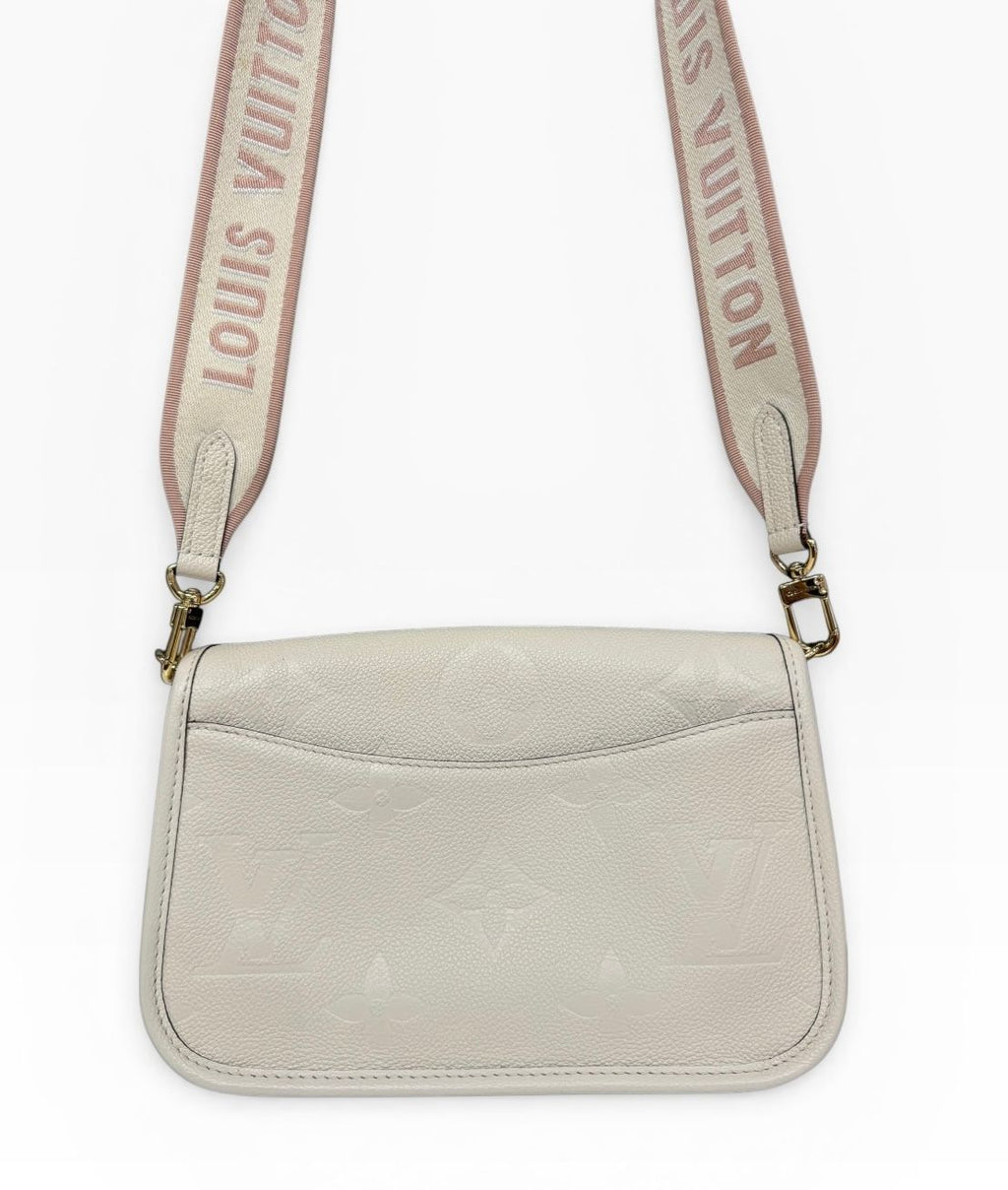 Louis Vuitton Diane Cream Monogram Empreinte Leather Shoulder — view 5