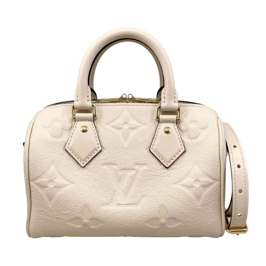 Louis Vuitton Shoulder Bag Speedy Bandouliere 20 Monogram Empreinte Cream Beige