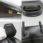 Hermes Bolide 31 Box Calf Black Handbag 2-Way Gold — view 8