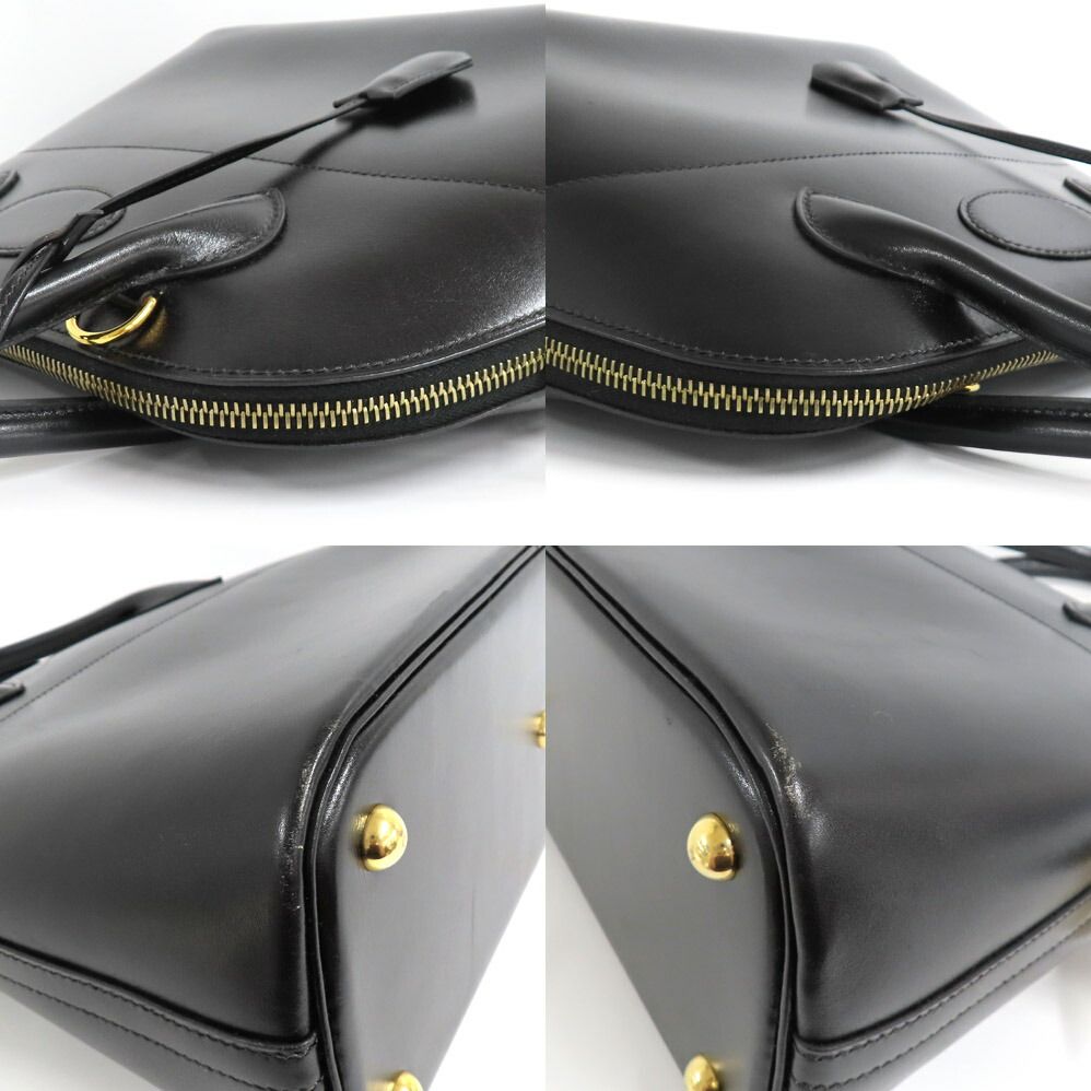 Hermes Bolide 31 Box Calf Black Handbag 2-Way Gold — view 9