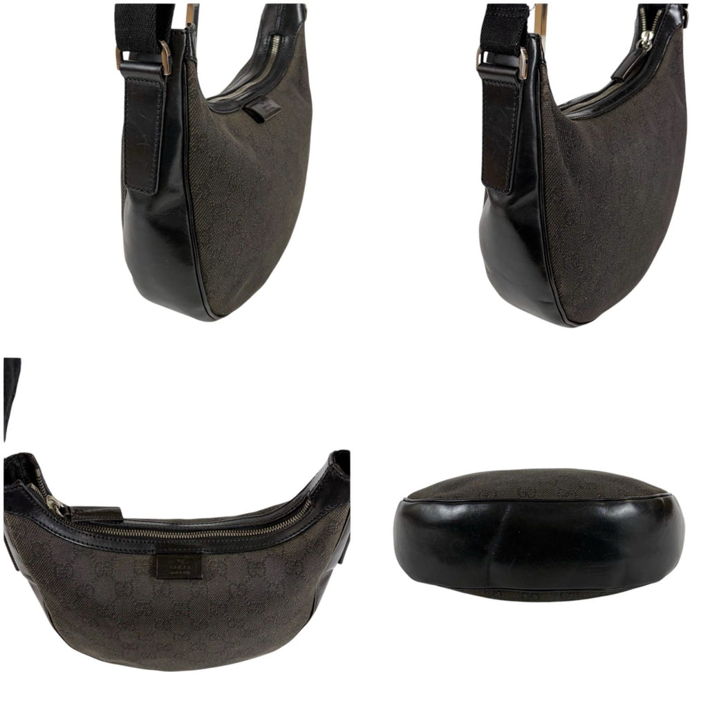 Gucci GG Canvas Shoulder Bag Cross Black — view 5