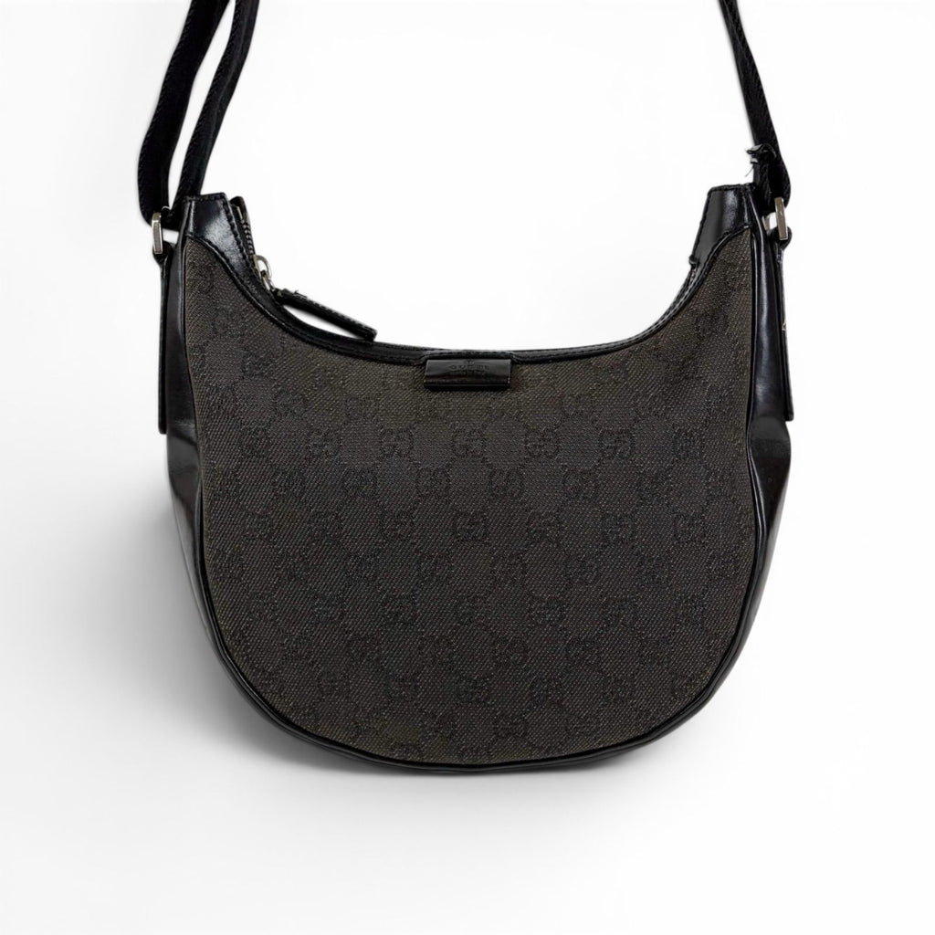 Gucci GG Canvas Shoulder Bag Cross Black — view 3