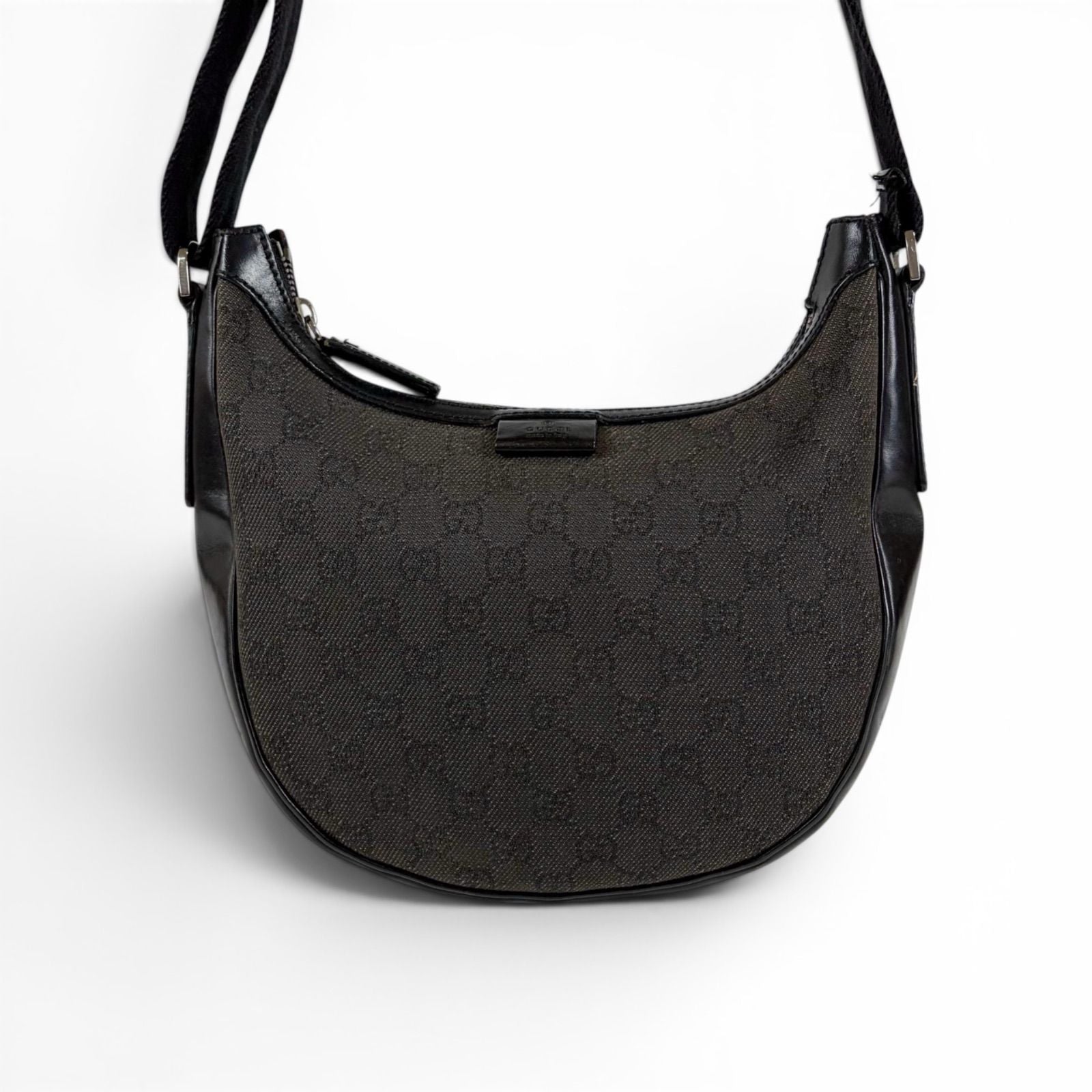Gucci GG Canvas Shoulder Bag Cross Black — view 3