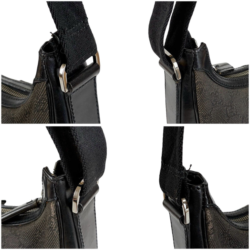 Gucci GG Canvas Shoulder Bag Cross Black — view 6