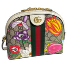 Gucci Shoulder Bag Ophidia GG Flora Small White Gold — view 2