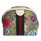 Gucci Shoulder Bag Ophidia GG Flora Small White Gold — view 3