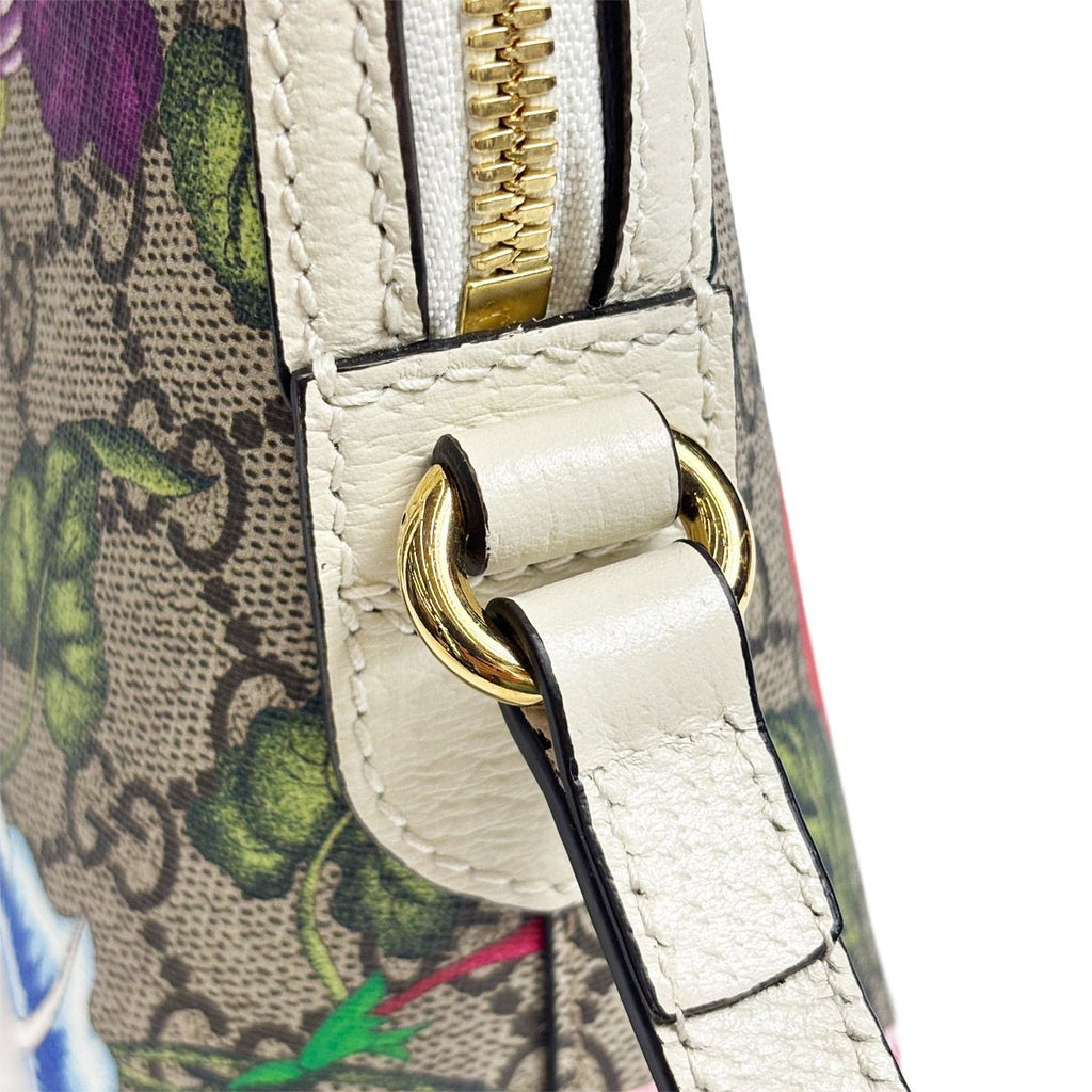 Gucci Shoulder Bag Ophidia GG Flora Small White Gold — view 7
