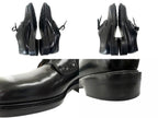 Louis Vuitton Plain Toe Lace Up Leather Derby Shoes Dress 5 Black — view 8