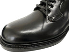 Louis Vuitton Plain Toe Lace Up Leather Derby Shoes Dress 5 Black — view 6