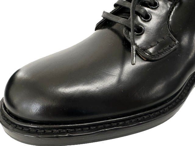 Louis Vuitton Plain Toe Lace Up Leather Derby Shoes Dress 5 Black — view 6
