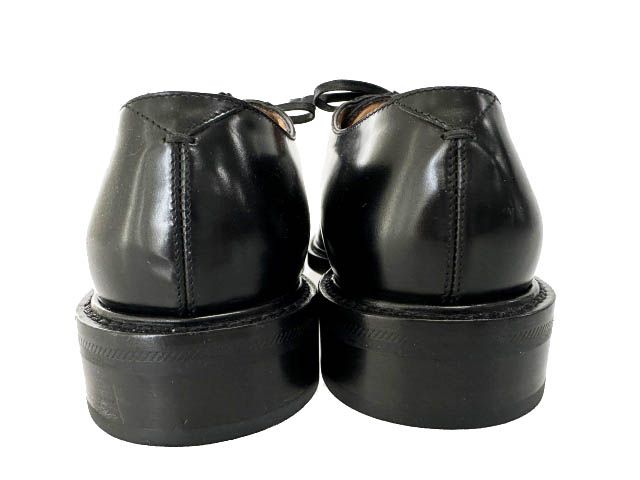 Louis Vuitton Plain Toe Lace Up Leather Derby Shoes Dress 5 Black — view 4