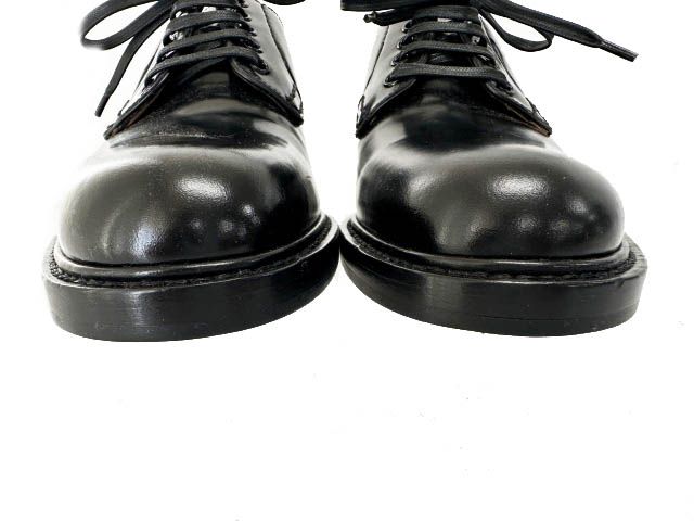 Louis Vuitton Plain Toe Lace Up Leather Derby Shoes Dress 5 Black — view 3