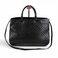 Bottega Veneta Intrecciato Leather Tote 2-Way Shoulder Bag Black Business