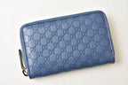 Gucci Coin Case Card Mini Wallet Purse Micro Guccissima Blue — view 2