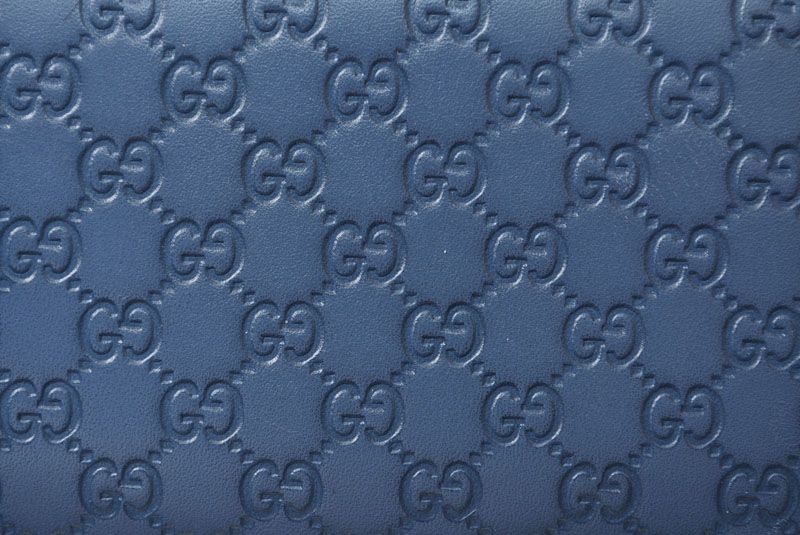 Gucci Coin Case Card Mini Wallet Purse Micro Guccissima Blue — view 4