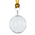 Hermes 925 Leather Strap Loupe Necklace Silver Yellow All Box