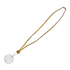 Hermes 925 Leather Strap Loupe Necklace Silver Yellow All Box — view 5
