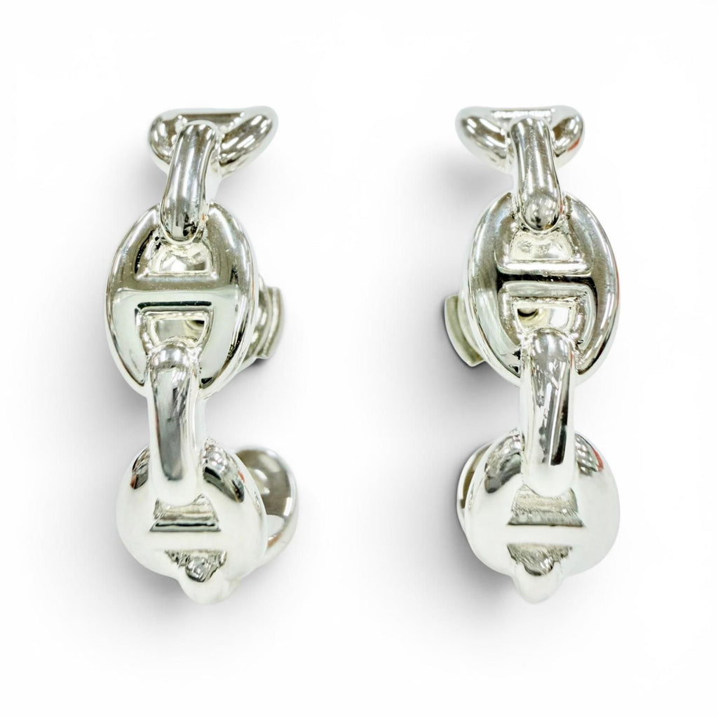 Hermes Chaine D'ancre 925 Earrings Silver French — view 3