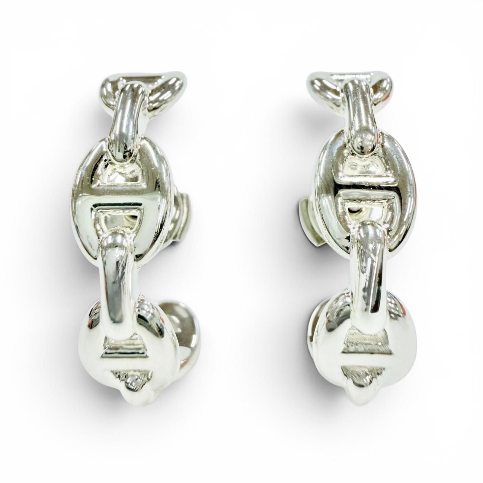 Hermes Chaine D'ancre 925 Earrings Silver French — view 3