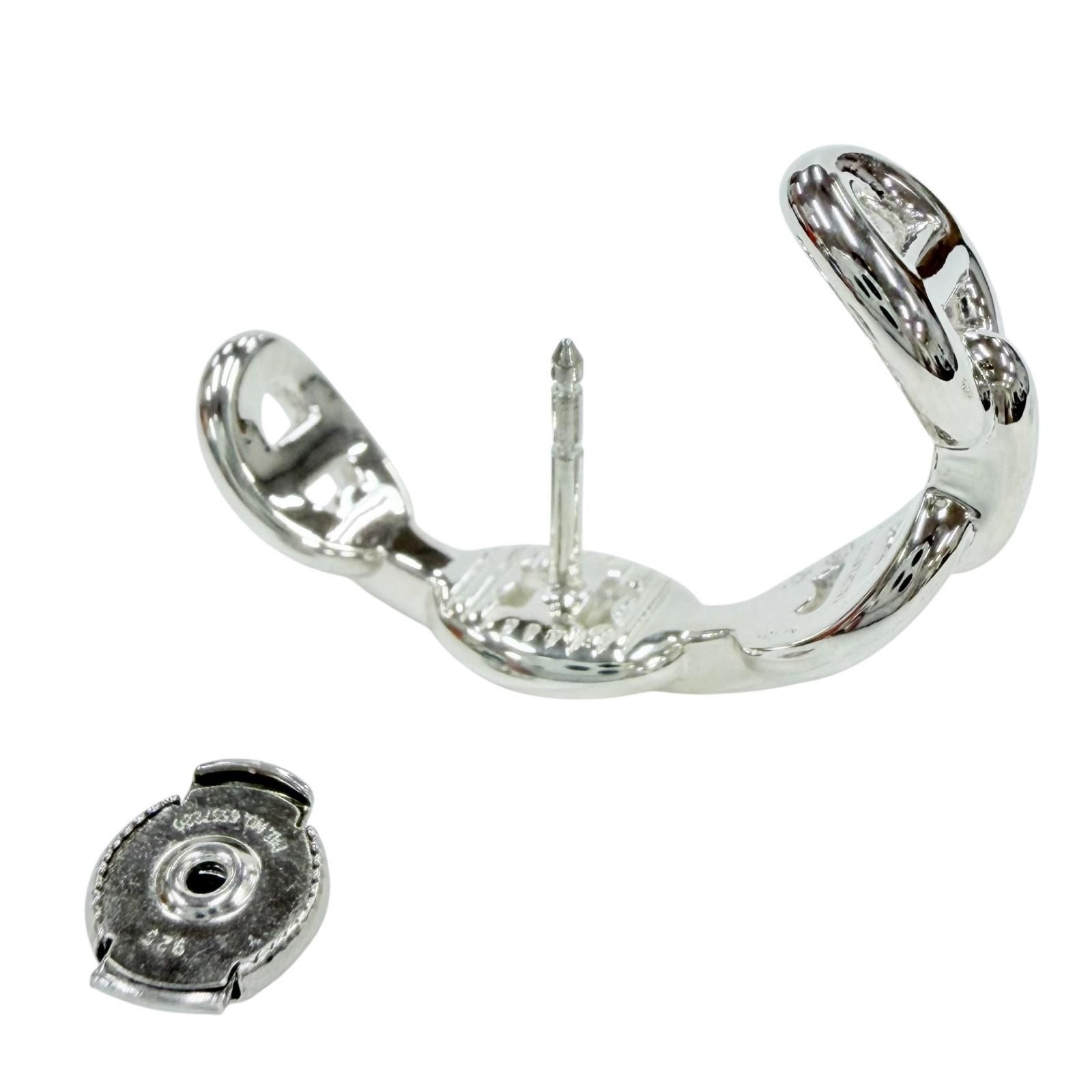 Hermes Chaine D'ancre 925 Earrings Silver French — view 7