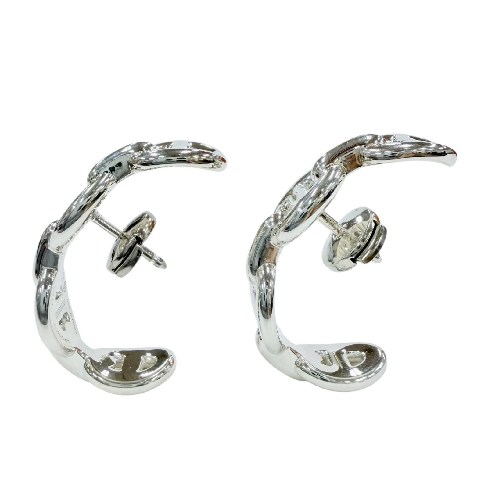 Hermes Chaine D'ancre 925 Earrings Silver French — view 4