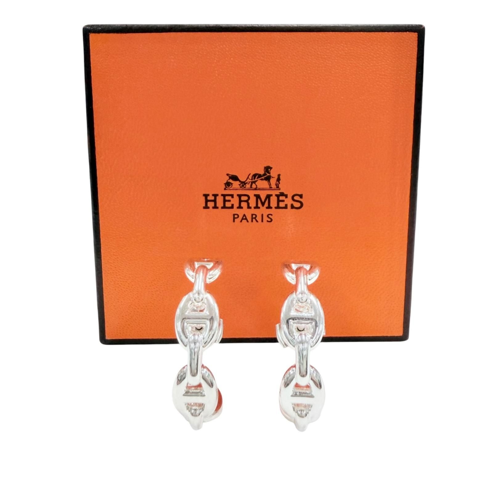 Hermes Chaine D'ancre 925 Earrings Silver French — view 2