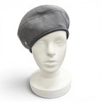 Hermes Saint Honore Cotton 100% Series Button Leather Piping Beret Gray 57 — view 3