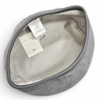 Hermes Saint Honore Cotton 100% Series Button Leather Piping Beret Gray 57 — view 7