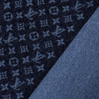 Louis Vuitton Echarpe Monogram Gradient Cashmere Wool Fringe Scarf Navy — view 4