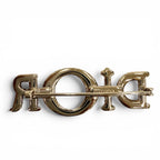 Dior Logo Rhinestone Brooch Pink Gold — view 3