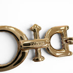Dior Logo Rhinestone Brooch Pink Gold — view 6