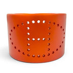 Hermes Evelyne Bangle Aluminum Logo Chaine D'ancre Bracelet Orange