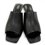 Hermes Iconic Silver Chaine D'ancre Heels Leather Sandals Black — view 4