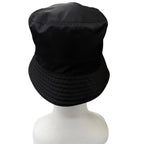 Prada Calf Leather Re-Nylon Triangle Logo Bucket Hat Black XL — view 4